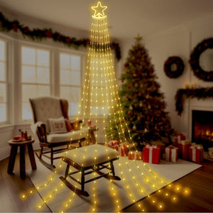 LUMISTAR® Cascada de Pentagramas y estrellas Navidad