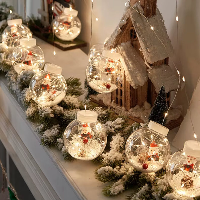 HOLIDAY GLOW® - Luces navideñas con 10 Esferas 3m ancho